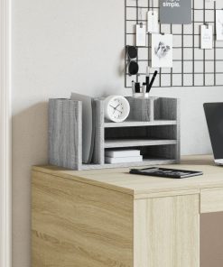 vidaXL Schreibtisch-Organizer Grau Sonoma 44,5x24x25 cm Holzwerkstoff