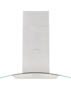 vidaXL Insel-Dunstabzugshaube 90 cm Edelstahl 756 m³/h LED