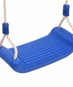 vidaXL Schaukelsitz mit Strickleiter und Klettersteinen Blau PE