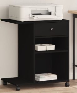 vidaXL Druckerständer mit Rollen Schwarz 60x40x68,5 cm