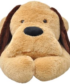 vidaXL Hund Kuscheltier Plüsch Braun 160 cm