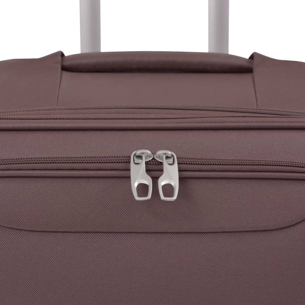 vidaXL 3-tlg. Weichgepäck Trolley-Set Kaffeebraun