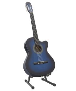 vidaXL 12-tlg. Western Gitarren-Set mit Equalizer und 6 Saiten Blau