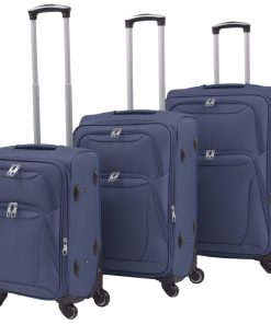 vidaXL 3-tlg. Weichgepäck Trolley-Set Marineblau