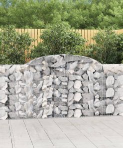 vidaXL Gabionen mit Hochbogen 20 Stk 300x30x100/120cm Verzinktes Eisen