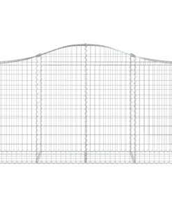 vidaXL Gabionen mit Hochbogen 20 Stk 200x50x100/120cm Verzinktes Eisen