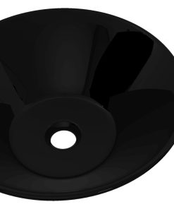 Keramik Waschbecken schwarz rund
