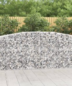 vidaXL Gabionen mit Hochbogen 20 Stk 400x50x100/120cm Verzinktes Eisen