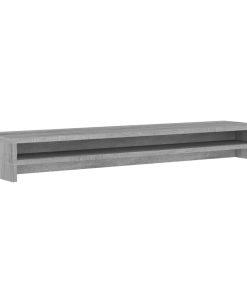 vidaXL Monitorständer Grau Sonoma 100x24x13 cm Holzwerkstoff