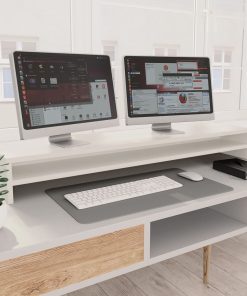 vidaXL Monitorständer Weiß 100x24x13 cm Holzwerkstoff