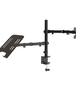 vidaXL Monitorhalterung Schwarz Stahl VESA 75/100 mm