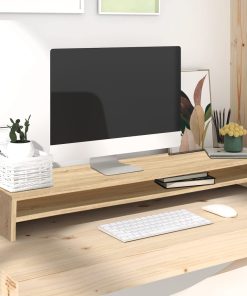 vidaXL Monitorständer Sonoma-Eiche 100x24x13 cm Holzwerkstoff