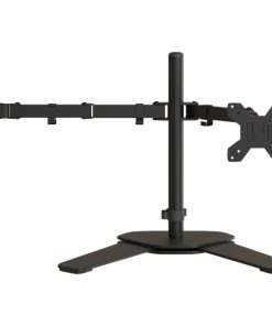 vidaXL Tischhalterung für 2 Monitore Schwarz Stahl VESA 75/100 mm