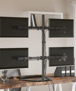 vidaXL Monitorhalterung Schwarz Stahl VESA 75/100 mm