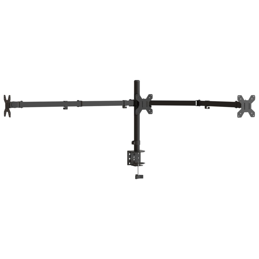 vidaXL Tischhalterung für 3 Monitore Schwarz Stahl VESA 75/100 mm