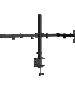 vidaXL Tischhalterung für 2 Monitore Schwarz Stahl VESA 75/100 mm