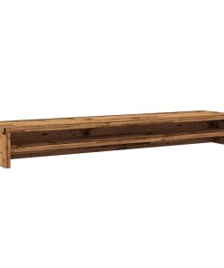 vidaXL Monitorständer Altholz-Optik 100x24x13 cm Holzwerkstoff