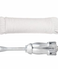 vidaXL Klappanker mit Seil Silber 4 kg feuerverzinktes Gusseisen