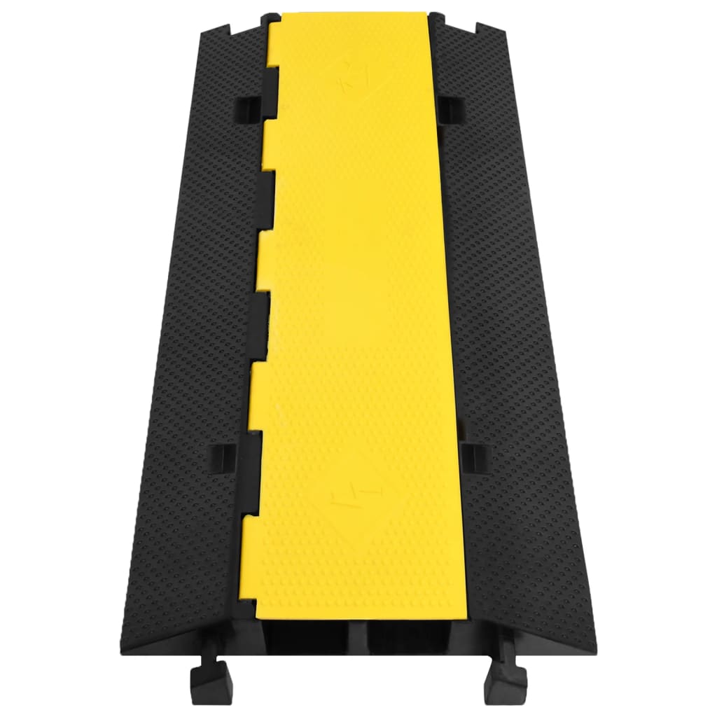 vidaXL Kabelbrücke 2 Kanäle Gummi 100 cm