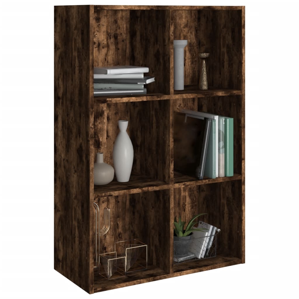vidaXL Bücherregal/Sideboard Räuchereiche 66x30x98 cm Holzwerkstoff