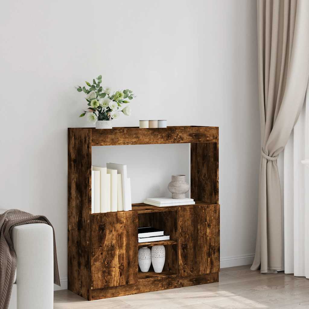 vidaXL Highboard Räuchereiche 92x33x100 cm Holzwerkstoff
