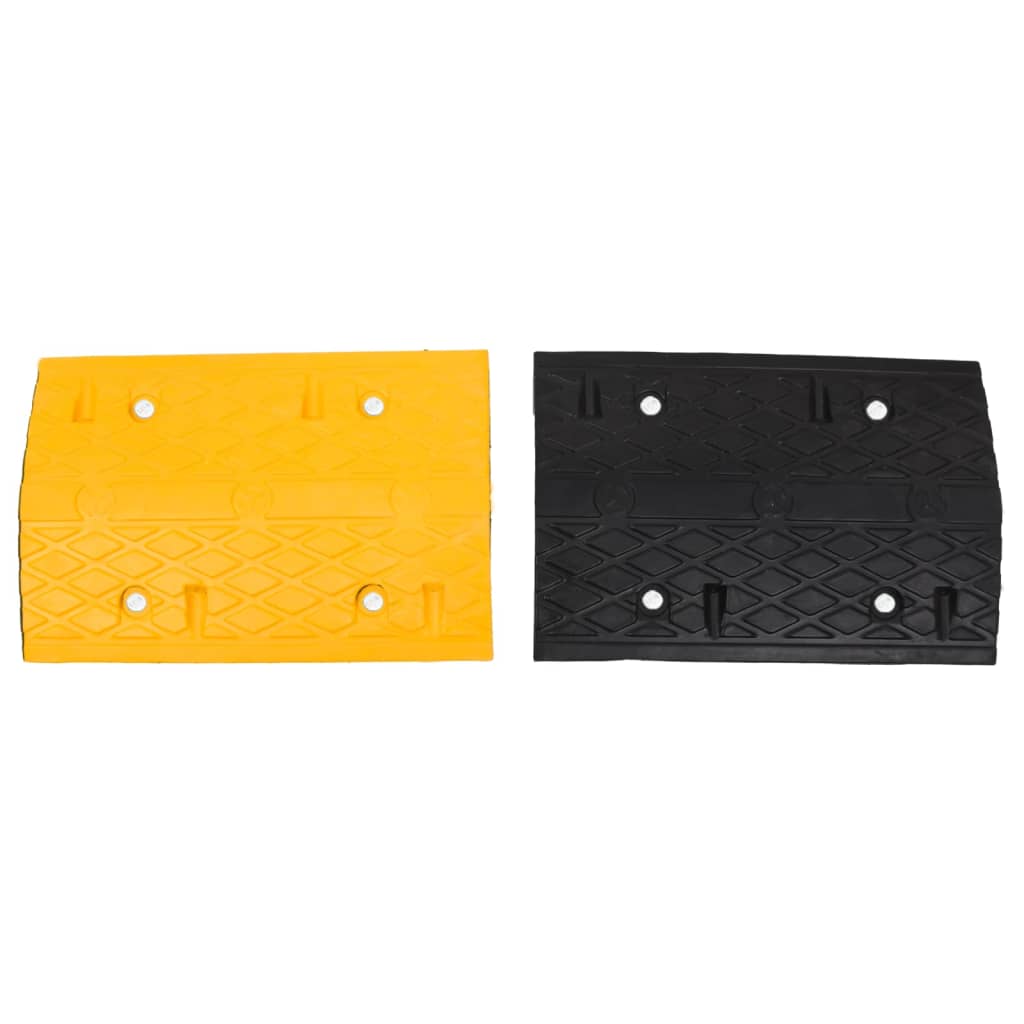 vidaXL Bodenschwelle Gelb & Schwarz 97x32,5x4 cm Gummi