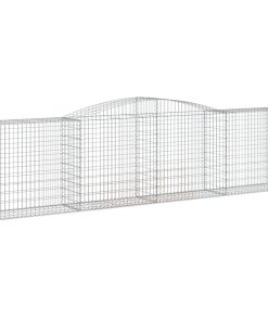 vidaXL Gabionen mit Hochbogen 20 Stk 400x50x100/120cm Verzinktes Eisen