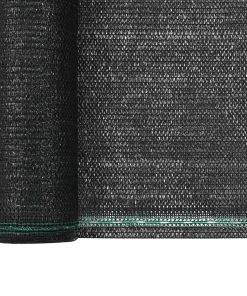 vidaXL Tennisblende Schwarz HDPE 1x25 m Schwarz