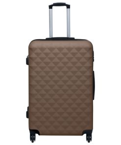 vidaXL Hartschalen-Trolley Braun ABS
