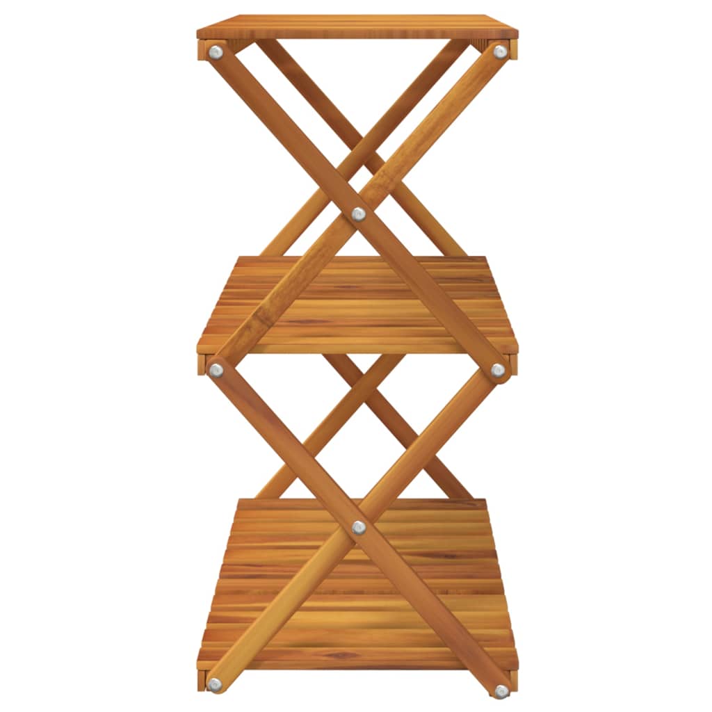 vidaXL Klappregal 3 Böden Braun 70x31x63 cm Massivholz Akazie
