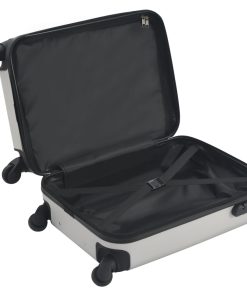 vidaXL Hartschalen-Trolley Helles Silber ABS