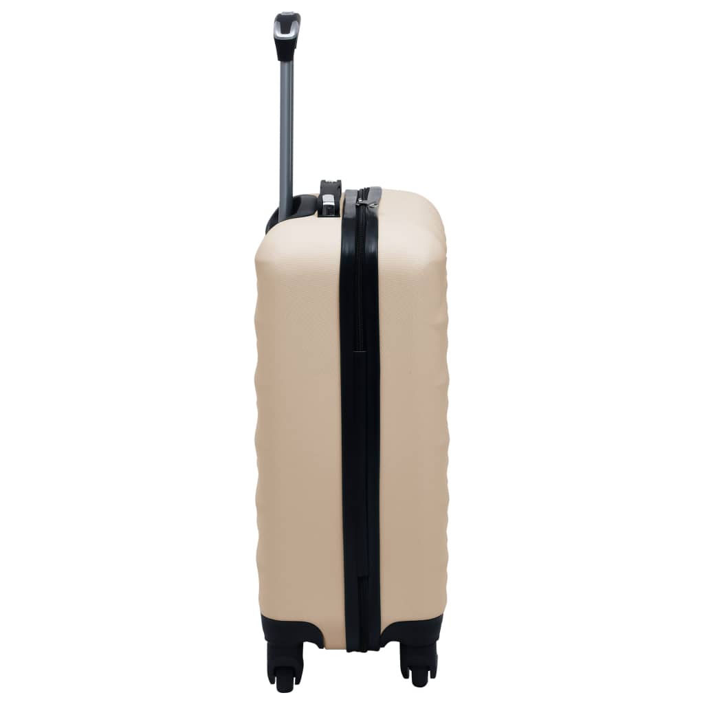 vidaXL Hartschalen-Trolley Golden ABS