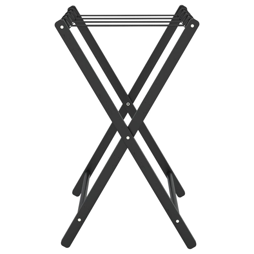 vidaXL Gepäckablage Schwarz 68,5x38x58 cm Bambus