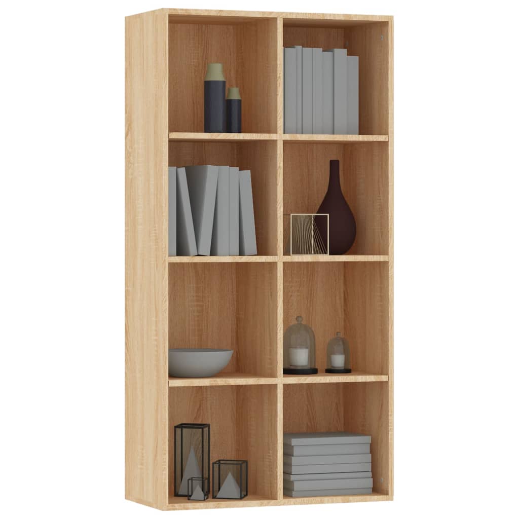 vidaXL Bücherregal/Sideboard Sonoma-Eiche 66×30×130 cm Holzwerkstoff