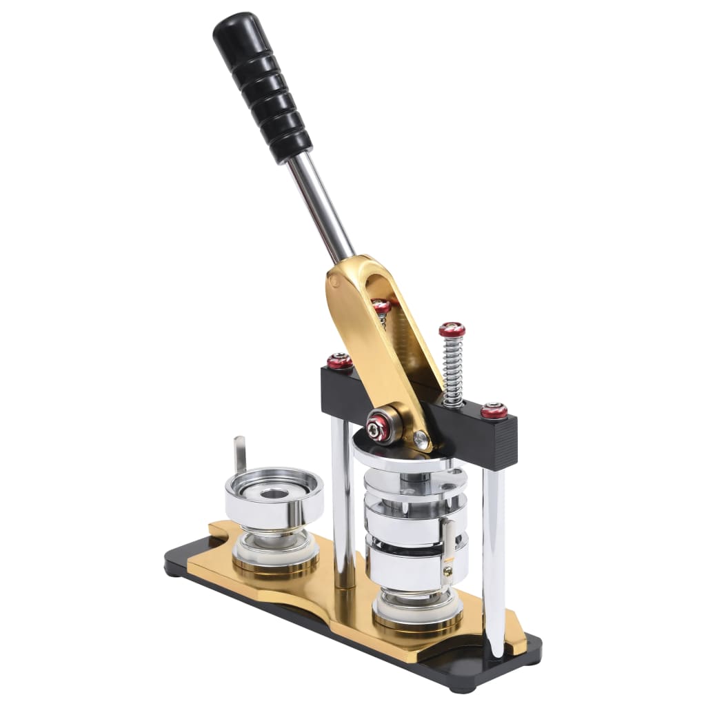 vidaXL Buttonmaschine mit 500 Button-Teilen 37 mm Drehstanze