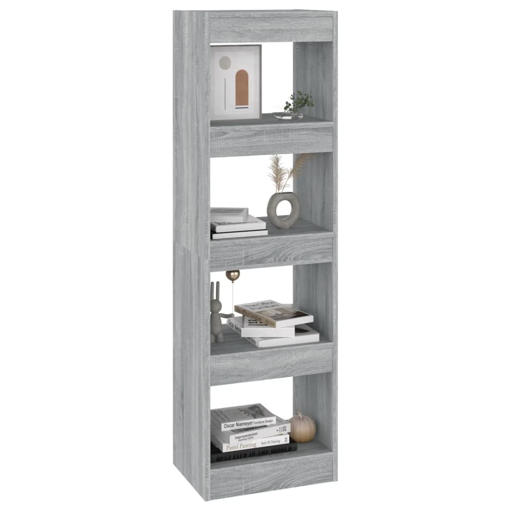 vidaXL Bücherregal/Raumteiler Grau Sonoma 40x30x135 cm
