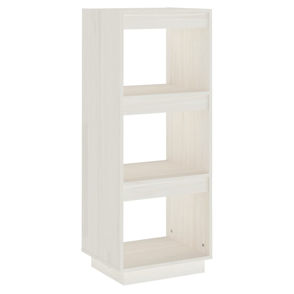 vidaXL Bücherregal/Raumteiler Weiß 40x35x103 cm Massivholz Kiefer