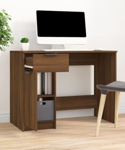 vidaXL Schreibtisch Braun Eichen-Optik 100x50x75 cm Holzwerkstoff
