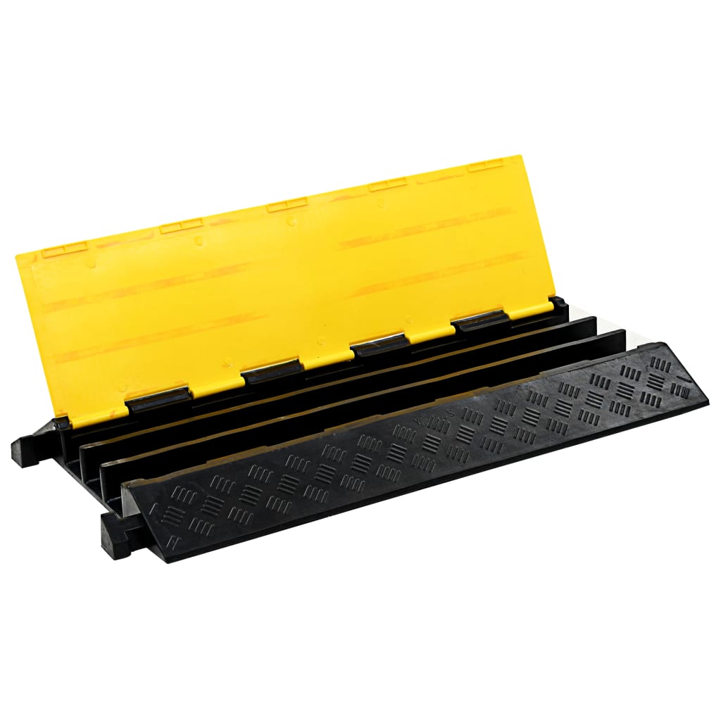 vidaXL Kabelbrücke Überfahrschutz 3 Kanäle Gummi 93 cm