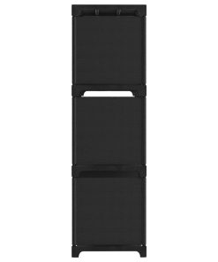 vidaXL Würfelregal mit 9 Fächern Schwarz 103x30x107,5 cm Stoff