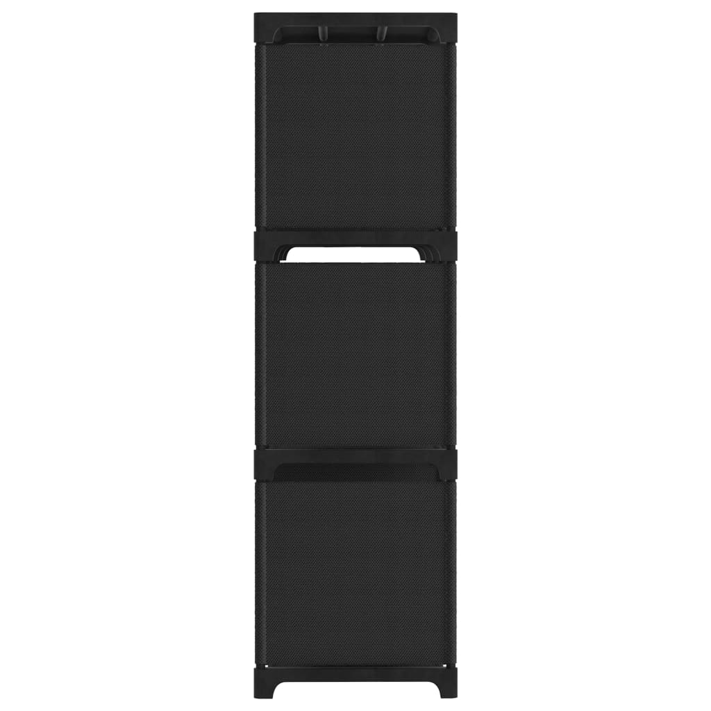 vidaXL Würfelregal mit 9 Fächern Schwarz 103x30x107,5 cm Stoff