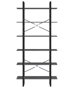 vidaXL Standregal Hoch Grau 100x30x210 cm Massivholz Kiefer