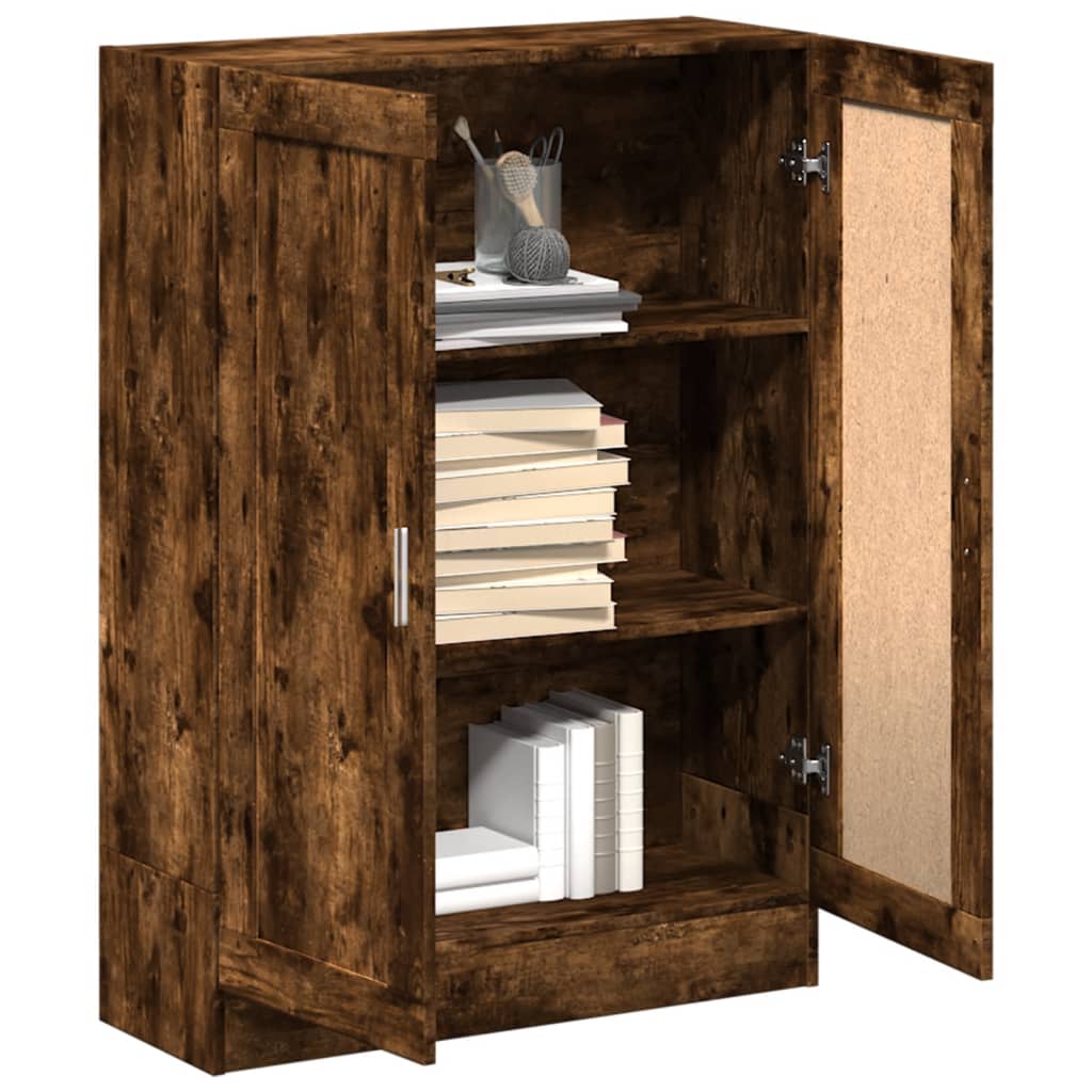 vidaXL Bücherschrank Räuchereiche 82,5x30,5x115 cm Holzwerkstoff