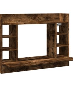 vidaXL Wand-Schreibtisch Räuchereiche 105x48x75 cm Holzwerkstoff