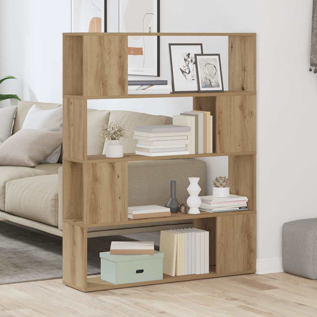vidaXL Bücherregal/Raumteiler Artisan-Eiche 100x24x124,5 cm