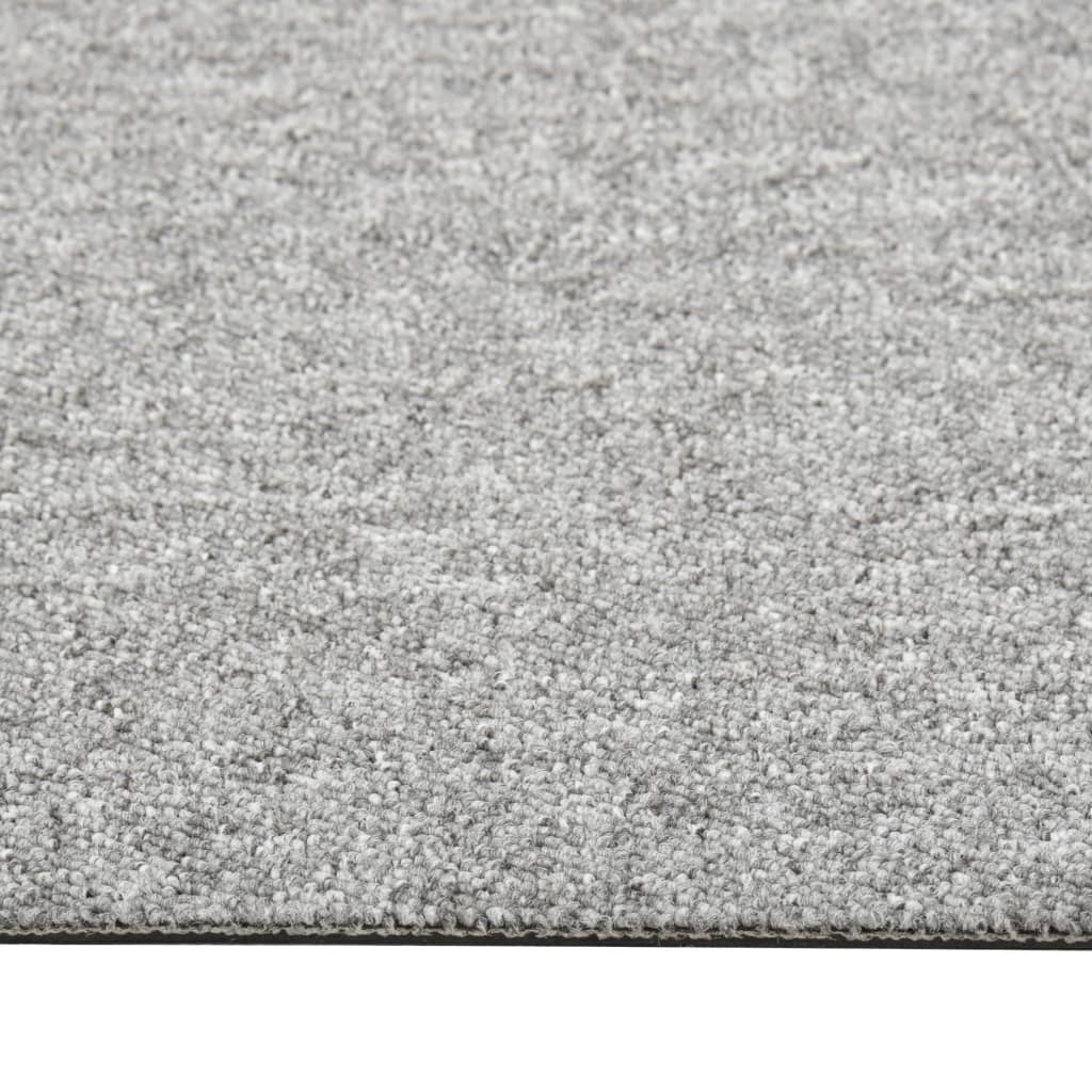 vidaXL Teppichfliesen 20 Stk. 5 m² 50x50 cm Hellgrau