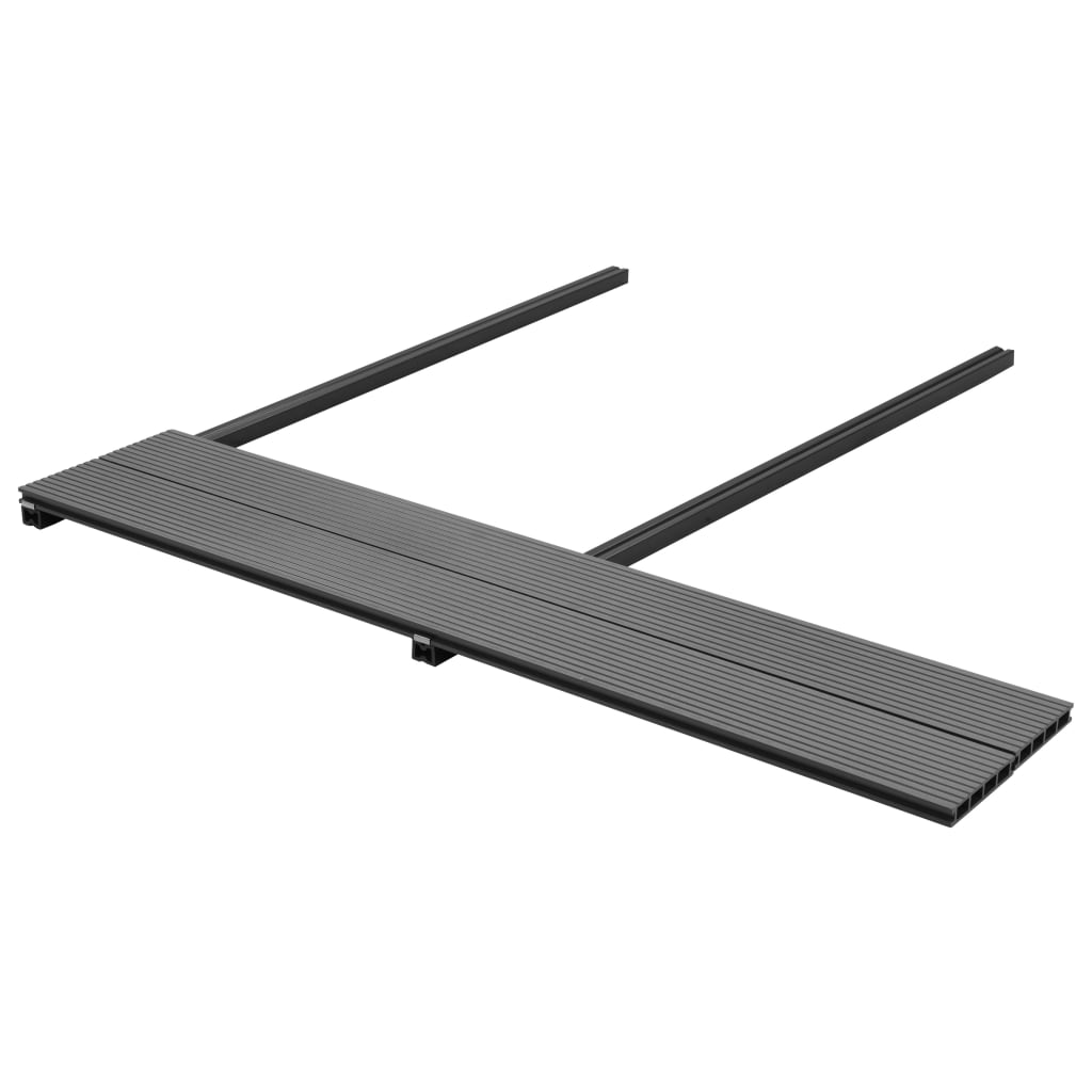 vidaXL WPC Terrassendielen mit Zubehör 15 m² 4 m Grau