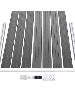 vidaXL Zaunelement Set WPC 526x146 cm Grau