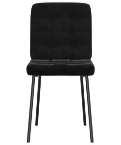 vidaXL Esszimmerstühle 4 Stk. Schwarz Samt