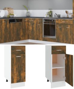 vidaXL Unterschrank mit Schublade Lyon Räuchereiche 30x46x81,5 cm